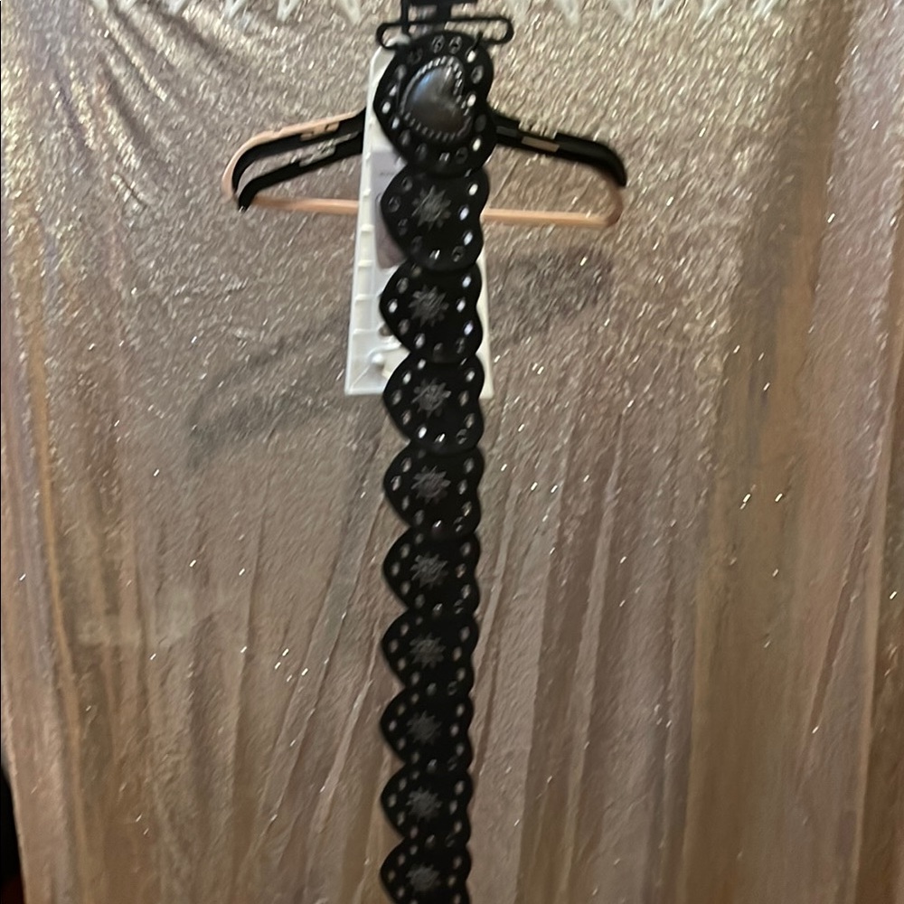 Black Studded Women's Belt